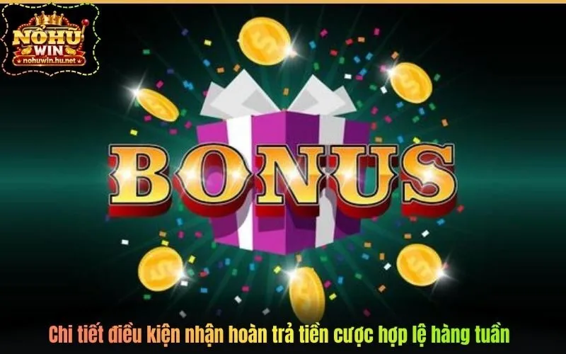 Chi tiết điều kiện nhận hoàn trả tiền cược hợp lệ hàng tuần